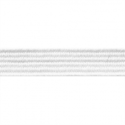 Резиновые нити с текстильным покрытием, шир. 6 мм ( упак.55 м/уп), цв.-белый - купить в Мурманске. Цена: 210.75 руб.