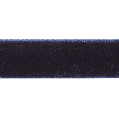 Лента бархатная нейлон, шир.12 мм, (упак. 45,7м), цв.180-т.синий - купить в Мурманске. Цена: 411.60 руб.
