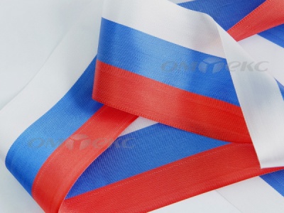 Лента "Российский флаг" с2744, шир. 8 мм (50 м) - купить в Мурманске. Цена: 7.14 руб.