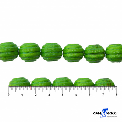 0309-Бусины деревянные "ОмТекс", 16 мм, упак.50+/-3шт, цв.019-зеленый - купить в Мурманске. Цена: 62.22 руб.