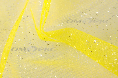 Сетка Глиттер, 40 гр/м2, шир.160см, цвет жёлтый - купить в Мурманске. Цена 163.01 руб.