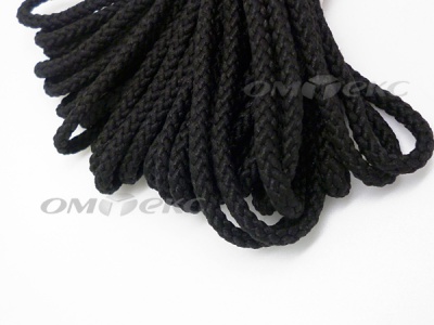 Шнур В-035 4 мм круп.плетение 100 м черный - купить в Мурманске. Цена: 156.40 руб.