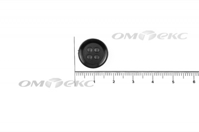 51400/15 мм (4 пр) черные пуговицы - купить в Мурманске. Цена: 0.67 руб.