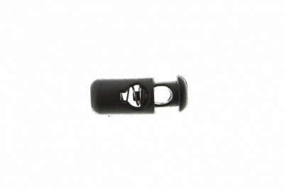 8108 Фиксатор пластиковый "Бочонок", 20х8 мм, цвет чёрный - купить в Мурманске. Цена: 1.29 руб.