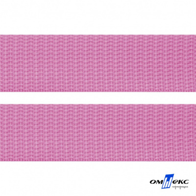 Розовый- цв.513-Текстильная лента-стропа 550 гр/м2 ,100% пэ шир.30 мм (боб.50+/-1 м) - купить в Мурманске. Цена: 475.36 руб.