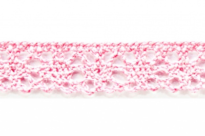 Тесьма кружевная 0621-1607, шир. 15 мм/уп. 20+/-1 м, цвет 096-розовый - купить в Мурманске. Цена: 302.42 руб.