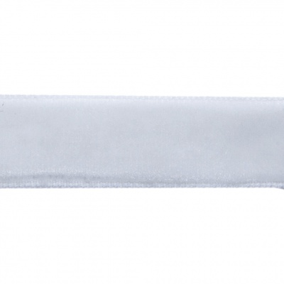 Лента бархатная нейлон, шир.12 мм, (упак. 45,7м), цв.01-белый - купить в Мурманске. Цена: 457.61 руб.