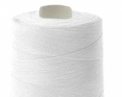 Швейные нитки (армированные) 28S/2, нам. 2 500 м, цвет белый - купить в Мурманске. Цена: 148.95 руб.