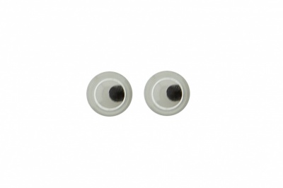 Глазки для игрушек, круглые, с бегающими зрачками, 3 мм/упак.100+/-5 шт, цв. -черно-белые - купить в Мурманске. Цена: 25.40 руб.