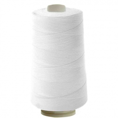 Швейные нитки (армированные) 28S/2, нам. 2 500 м, цвет белый - купить в Мурманске. Цена: 148.95 руб.