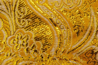 Ткань костюмная жаккард №12, 140 гр/м2, шир.150см, цвет жёлтый - купить в Мурманске. Цена 383.29 руб.