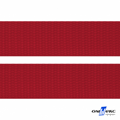 Красный- цв.171 -Текстильная лента-стропа 550 гр/м2 ,100% пэ шир.20 мм (боб.50+/-1 м) - купить в Мурманске. Цена: 318.85 руб.
