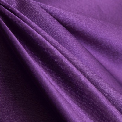 Поли креп-сатин 19-3536, 125 (+/-5) гр/м2, шир.150см, цвет фиолетовый - купить в Мурманске. Цена 155.57 руб.