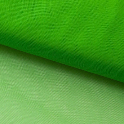 Фатин матовый 16-146, 12 гр/м2, шир.300см, цвет зелёный - купить в Мурманске. Цена 112.70 руб.