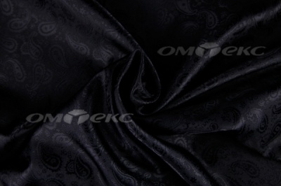 Ткань подкладочная жаккард Р14098, чёрный, 85 г/м2, шир. 150 см, 230T - купить в Мурманске. Цена 166.45 руб.