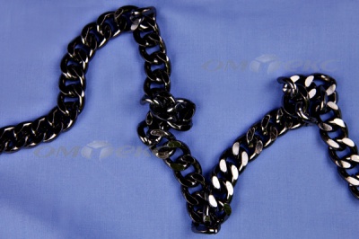Цепь металл декоративная №9 (13,5*16,5) черная (10+/-1 м)  - купить в Мурманске. Цена: 808.92 руб.