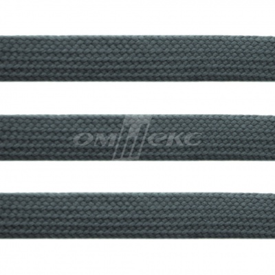 Шнур плетеный (плоский) d-12 мм, (уп.90+/-1м), 100% полиэстер, цв.272 - серый - купить в Мурманске. Цена: 8.62 руб.