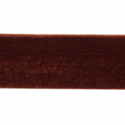 Лента бархатная нейлон, шир.25 мм, (упак. 45,7м), цв.120-шоколад - купить в Мурманске. Цена: 981.09 руб.