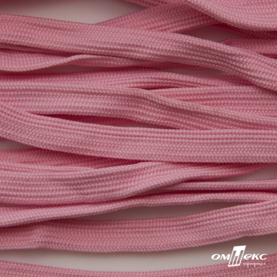 Шнур плетеный (плоский) d-12 мм, (уп.90+/-1м), 100% полиэстер, цв.256 - розовый - купить в Мурманске. Цена: 8.62 руб.
