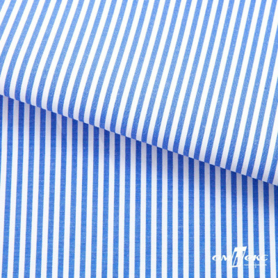 Ткань сорочечная Полоска Кенди, 115 г/м2, 58% пэ,42% хл, шир.150 см, цв.3-синий, (арт.110) - купить в Мурманске. Цена 306.69 руб.