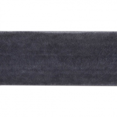 Лента бархатная нейлон, шир.25 мм, (упак. 45,7м), цв.189-т.серый - купить в Мурманске. Цена: 981.09 руб.