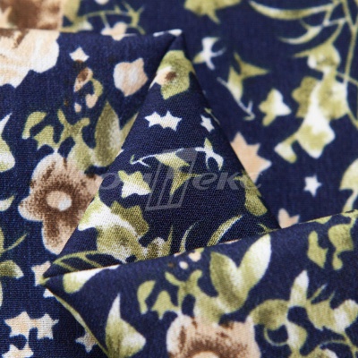Плательная ткань "Фламенко" 1.1, 80 гр/м2, шир.150 см, принт растительный - купить в Мурманске. Цена 241.49 руб.