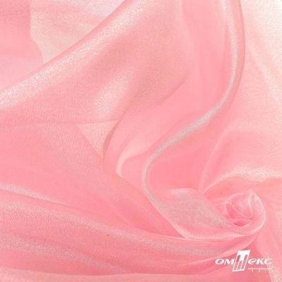 Ткань органза, 100% полиэстр, 28г/м2, шир. 150 см, цв. #47 розовая пудра - купить в Мурманске. Цена 86.24 руб.