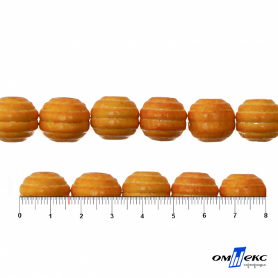 0309-Бусины деревянные "ОмТекс", 16 мм, упак.50+/-3шт, цв.003-оранжевый - купить в Мурманске. Цена: 62.22 руб.