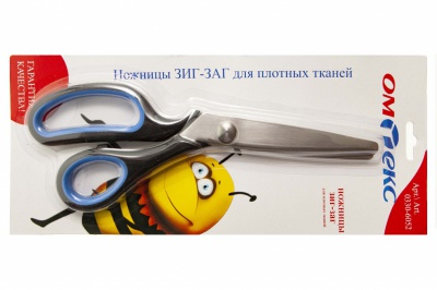 Ножницы арт.0330-6052 "ЗИГ-ЗАГ" 5 мм, для плотных тканей , 9"/ 229 мм - купить в Мурманске. Цена: 740.56 руб.