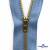 Молнии джинсовые металл т-4, 18 см латунь (YG), цв.-деним (231) - купить в Мурманске. Цена: 21.57 руб.