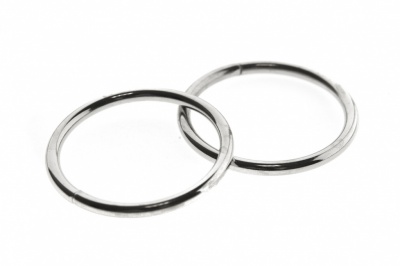 Кольцо металлическое №40 мм, цв.-никель - купить в Мурманске. Цена: 4.45 руб.