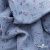 Ткань Муслин принт, 100% хлопок, 125 гр/м2, шир. 140 см, #2308 цв. 69 серо-голубой с цветком - купить в Мурманске. Цена 413.11 руб.