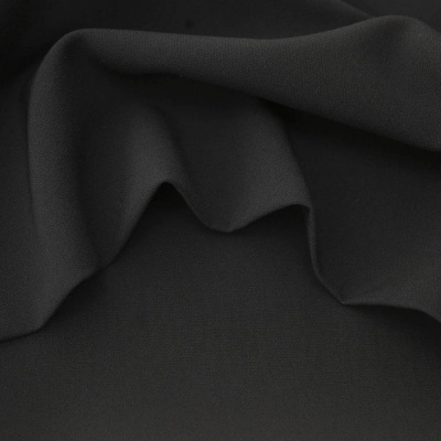 Костюмная ткань "Элис", 220 гр/м2, шир.150 см, цвет чёрный - купить в Мурманске. Цена 308 руб.