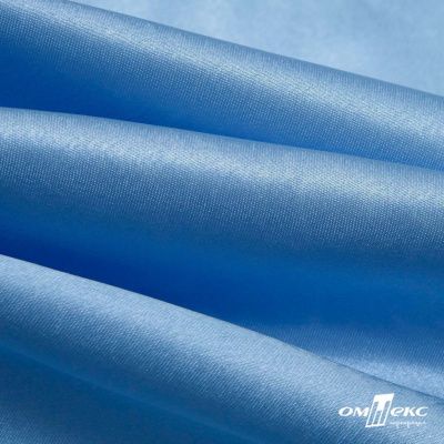 Поли креп-сатин 14-4121, 125 (+/-5) гр/м2, шир.150см, цвет голубой - купить в Мурманске. Цена 155.57 руб.