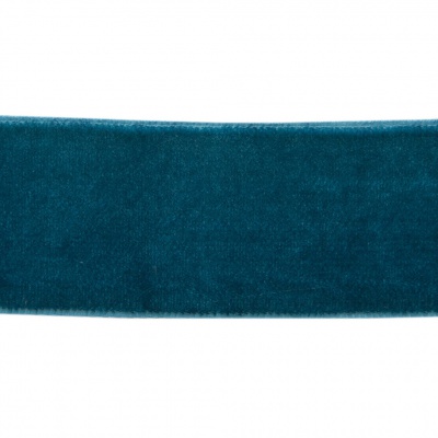 Лента бархатная нейлон, шир.25 мм, (упак. 45,7м), цв.65-изумруд - купить в Мурманске. Цена: 981.09 руб.