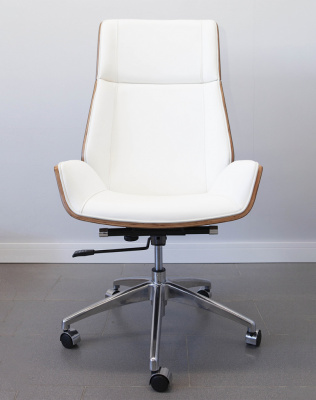 Кресло из натуральной кожи, каркас дерево арт. FX-BC06 - купить в Мурманске. Цена 34 820.52 руб.
