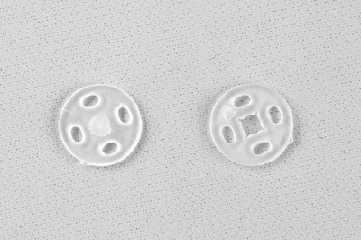 Кнопки пришивные пластиковые 10 мм, блистер 24шт, цв.-прозрачные - купить в Мурманске. Цена: 48.41 руб.