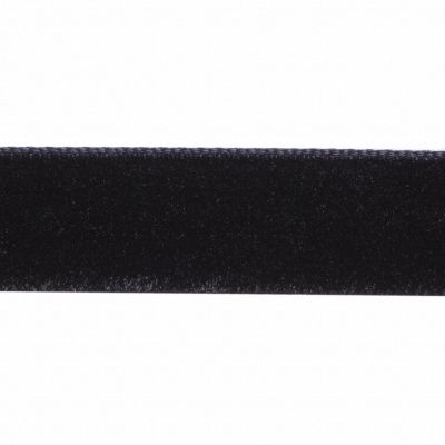 Лента бархатная нейлон, шир.12 мм, (упак. 45,7м), цв.03-черный - купить в Мурманске. Цена: 448.27 руб.