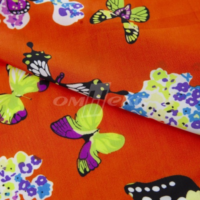 Плательная ткань "Софи" 7.1, 75 гр/м2, шир.150 см, принт бабочки - купить в Мурманске. Цена 241.49 руб.