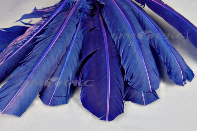 Декоративный Пучок из перьев, перо 23см/синий - купить в Мурманске. Цена: 12.34 руб.