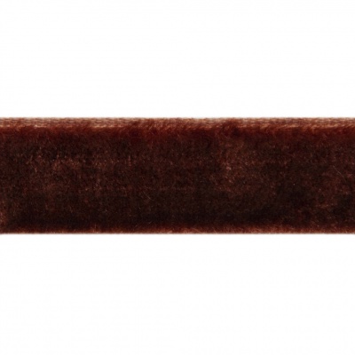 Лента бархатная нейлон, шир.12 мм, (упак. 45,7м), цв.120-шоколад - купить в Мурманске. Цена: 392 руб.