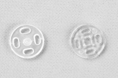 Кнопки пришивные пластиковые 11,5 мм, блистер 24шт, цв.-прозрачные - купить в Мурманске. Цена: 59.44 руб.